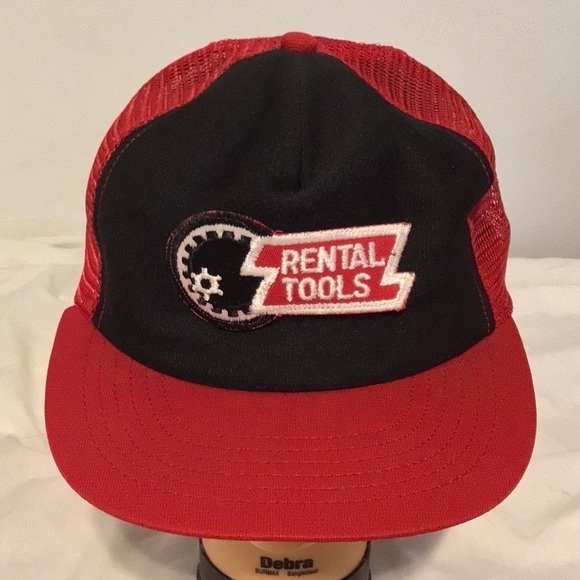 VINTAGE! Rental Tools And Equipment Co Hat Cap Snapback Mesh Trucker Made in USA - Picture 2 of 7